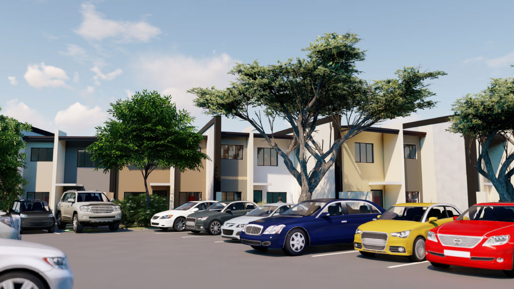 Ample parking has been attributed to each unit.